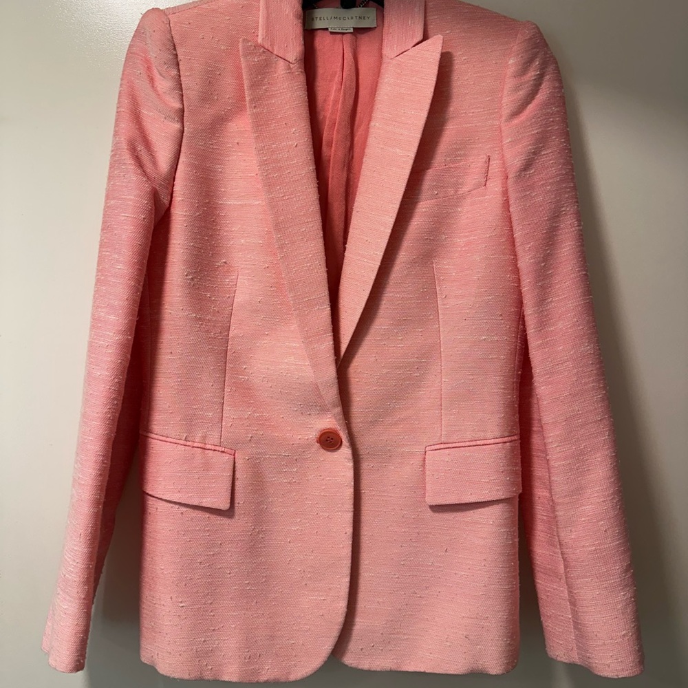 Stella McCartney Light Pink Textured Blazer